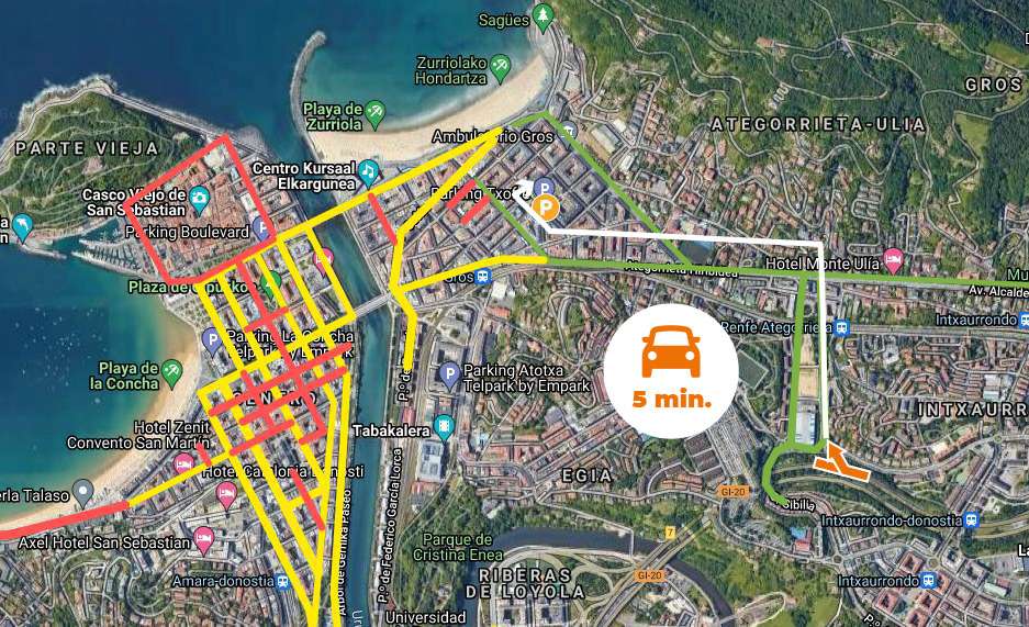 acceso a donostia
